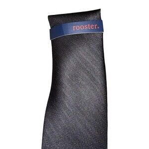 Rooster‎ Men's Black Striped Neck Tie New NWT